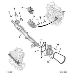 Citroen C3 Air Cross 2017-2021 Petrol Turbo Coolant Pump