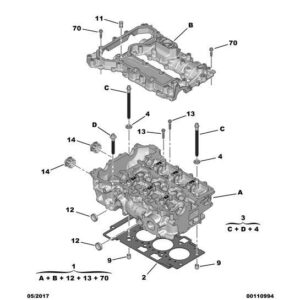 Citroen C3 Air Cross 2017-2021 Petrol Cylinder Head Gasket