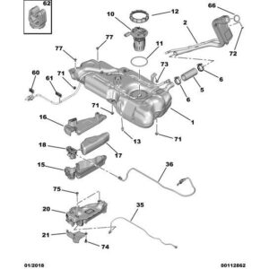 Citroen C3 Air Cross 2017-2021 Diesel Pef Additive Reservoir