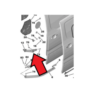Citroen Berlingo Exterior Lower Door Roller Carriage