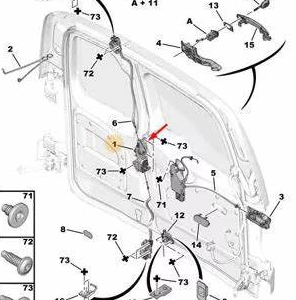 Citroen Berlingo 2003-2006 Door Opening Control Plate