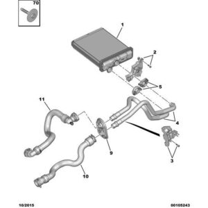 Citroen C3 Air Cross 2017-2021 Petrol Heater Matrix Clip
