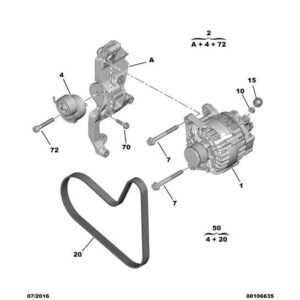 Citroen C3 Air Cross 2017-2021 Petrol Ancillary Control Belt
