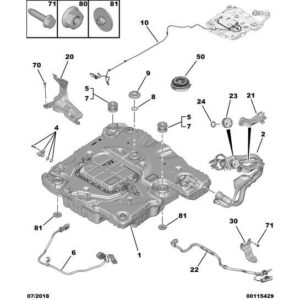 Citroen C3 Air Cross 2017-2021 Diesel Fuel Tank Support
