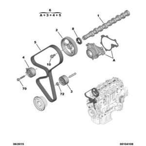 Citroen C3 2015-2021 Diesel Engine Camshaft Gear