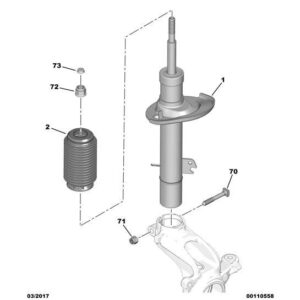 Citroen C3 Air Cross 2017-2021 Diesel Front Suspension Shock-Absorber