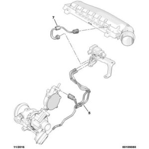 Citroen C3 Air Cross 2017-2021 Petrol Egr Control Vacuum Pipe