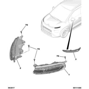 Citroen C3 Air Cross 2017-2021 Petrol Front Light