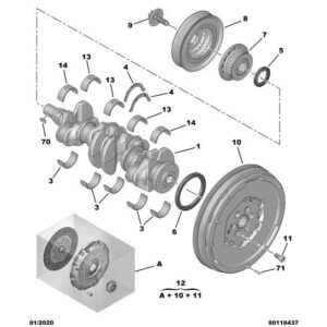 Citroen C3 Air Cross 2017-2021 Diesel Main Bearing Half Shell