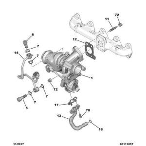 Citroen C3 Air Cross 2017-2021 Diesel Turbo Lubrication Pipe
