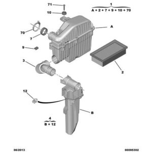 Citroen C3 2009-2013 Petrol Dry Type Air Filter