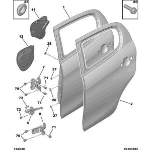 Citroen C1 2012-2014 Petrol Door Hinge