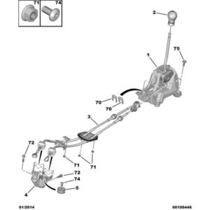 Citroen C1 2012-2014 Petrol Gear Control Guide Ring