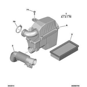 Citroen C1 2012-2014 Air Intake Pipe