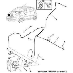 Citroen C1 2009-2012 Petrol Window Washer Pump