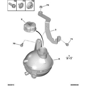 Citroen C1 2012-2014 Petrol Degassing Tank Bracket