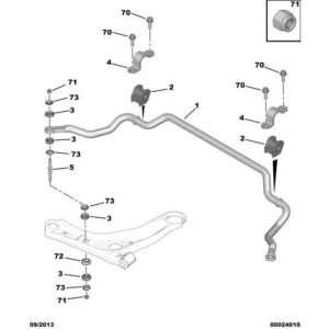 Citroen C1 2012-2014 Petrol Anti Roll Bar Bearing