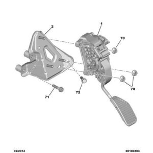 Citroen C1 2012-2014 Petrol Accelerator Pedal