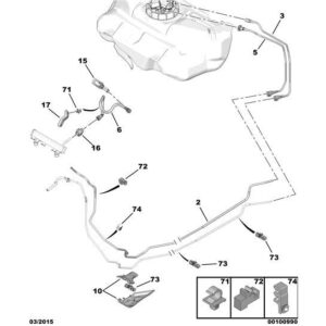 Citroen C1 2014-2022 Petrol Fuel Feed Pipe