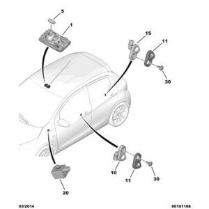 Citroen C1 2012-2014 Petrol Roof Lamp Switch