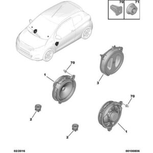 Citroen C1 2012-2014 Petrol Loudspeaker