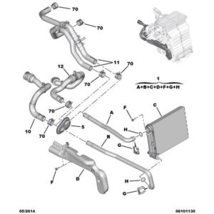 Citroen C1 2014-2022 Petrol Heater Water Pipe