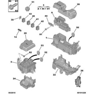 Citroen C1 2012-2014 Petrol Fuse Box Cover