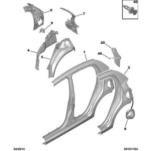 Citroen C1 2012-2014 Petrol Door Striker Bracket