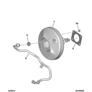 Citroen C1 2012-2014 Petrol Brake Vacuum Hose