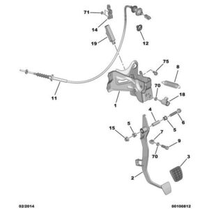 Citroen C1 2014-2022 Petrol Clutch Cable Guide