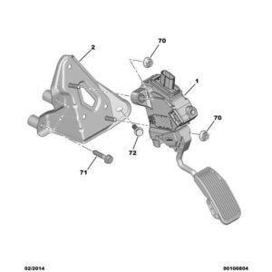Citroen C1 2014-2022 Petrol Accelerator Pedal