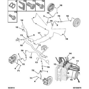 Citroen C1 2012-2014 Petrol Hydraulic Pipes 4-Way Union
