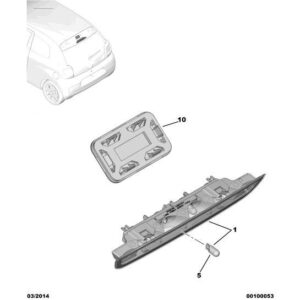 Citroen C1 2012-2014 Stop Light Cover