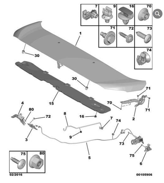 Citroen Dispatch 2016-2020 Diesel Bonnet Stay