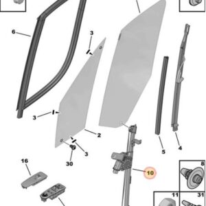 Citroen Relay 2008 Offside Front Window Regulator
