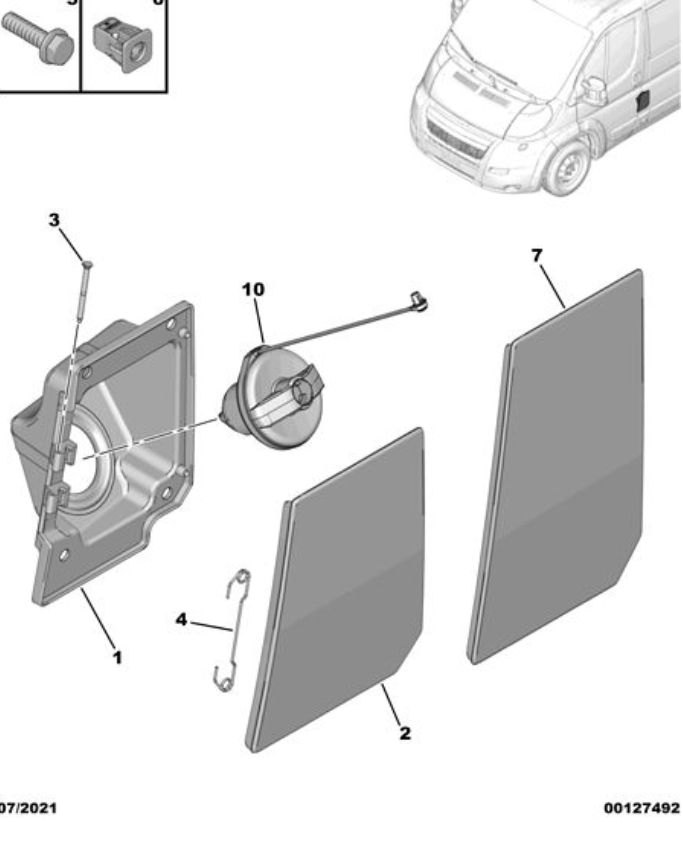Citroen Relay 20062022 Fuel Filler Cap housing Genuine Citroen Parts