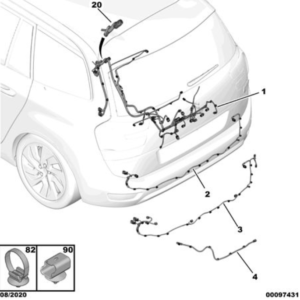 Citroen C4 Grand Picasso 2010-2017 Rear Parking Sensor Loom 