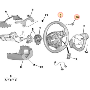 Citroen C1 2014-2022  Steering Wheel