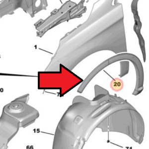 DS4 2010-2023 Front Wing Moulding
