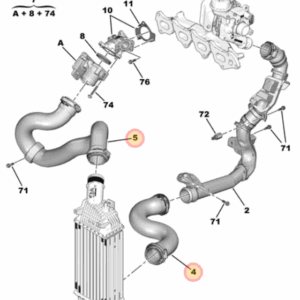 Citroen C5 2008-2021 2.0hdi Intercooler Hose