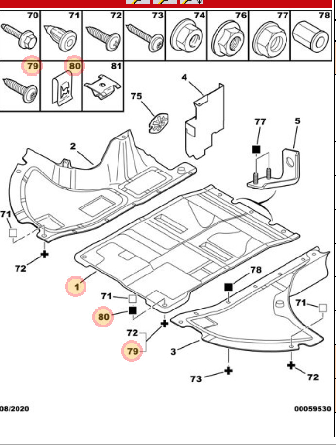 Citroen Relay Undertray and Fixings Genuine Citroen Parts