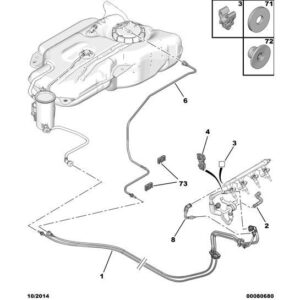 Citroen DS3 2010-2022 Petrol Fuel Feed Pipe