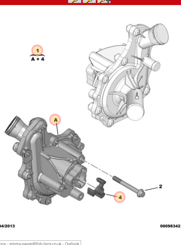 Citroen Relay Water pump Genuine Citroen Parts