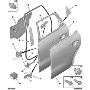 Citroen C3 Air Cross 2017-2021 Petrol Door Weatherstrip