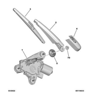 Citroen C3 Air Cross 2017-2021 Rear Wiper Arm