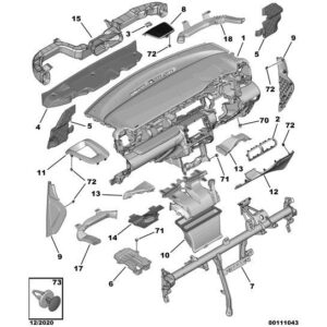 Citroen C3 Air Cross 2017-2021 Petrol Sun Sensor Bracket