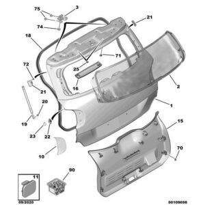 Citroen C3 Air Cross 2017-2021 Petrol Tailgate Bump Stop