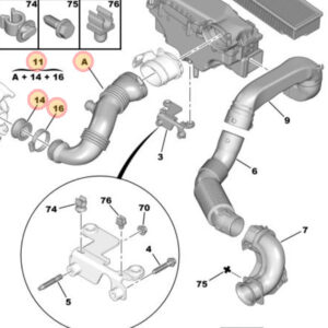 Citroen Berlingo Air Pipe – Airbox to Turbo 
