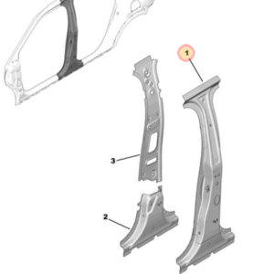 Citroen C4 Right Hand B post Frame 