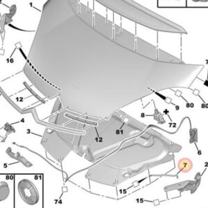 Citroen C4 Bonnet Stay